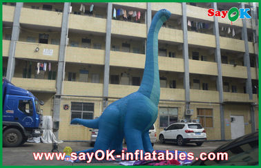 الديناصور المضغوط لعيد الميلاد 10m الأزرق الديناصور الضخم المضغوط PVC مقاوم للماء تنفجر شخصيات الكرتون التنين