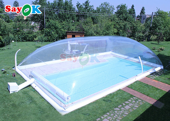 غطاء حمام سباحة مخصص خيمة حمام سباحة شفافة قابلة للنفخ