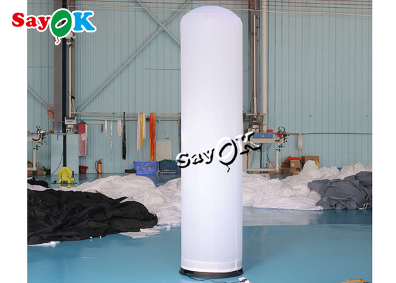 عمود عمود LED قابل للنفخ أبيض مخصص للإعلان
