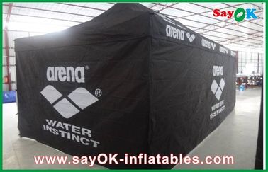 من السهل حتى خيمة المظلة الألومنيوم الإطار للطي خيمة مقاومة للماء / خيمة عملاقة سوداء في الهواء الطلق